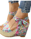 Lace Leisure Platform Sandals