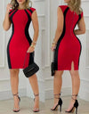 Elegant O-Neck Sleeveless Midi Dress