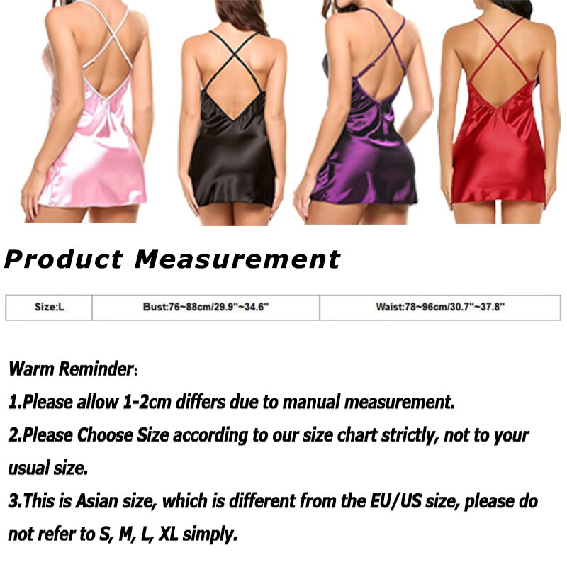Sexy Silk Satin Night Dress