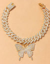 Big Butterfly Crystal Anklets for Women
