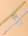 Big Butterfly Crystal Anklets for Women