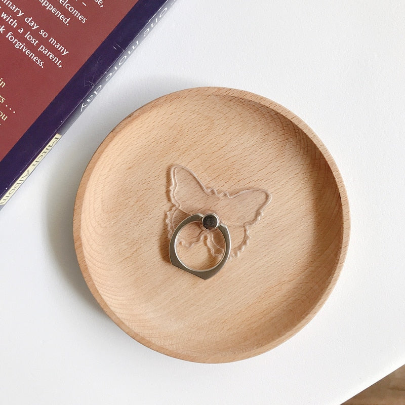 Transparent 360°Rotation Finger Ring Holder Kickstand For Most Phones & Tablets