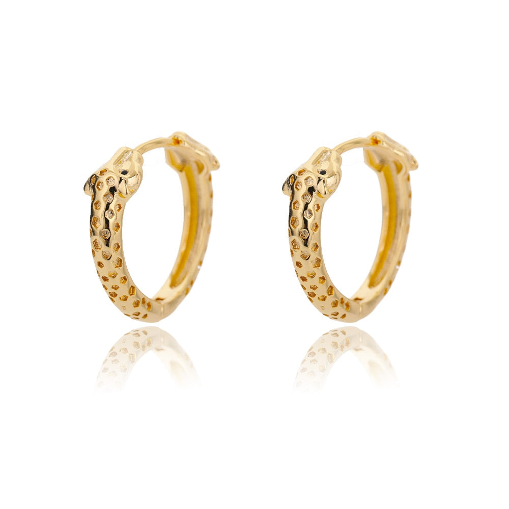 Stainless Steel Gold Color Stud Earrings