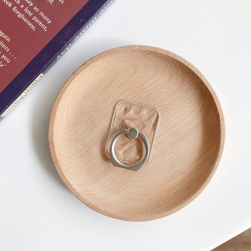 Transparent 360°Rotation Finger Ring Holder Kickstand For Most Phones & Tablets
