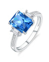 Unique 2.38Ct 7x9mm Octagon Cut Moss 925 Sterling Silver Women's Ring