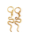Stainless Steel Gold Color Stud Earrings