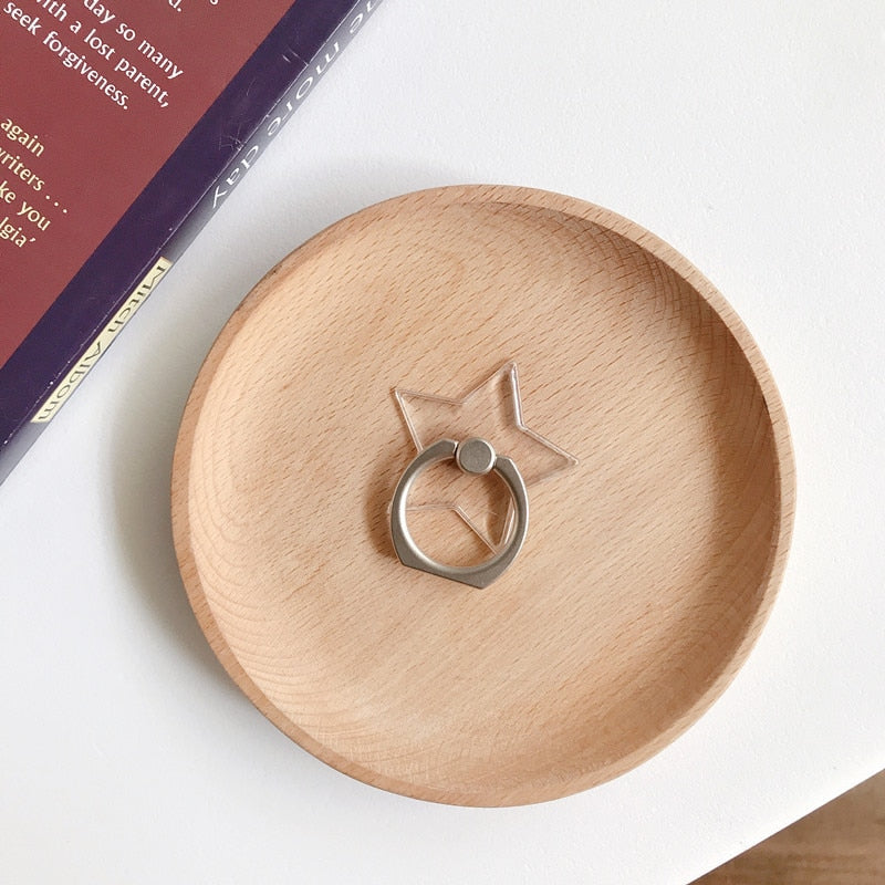 Transparent 360°Rotation Finger Ring Holder Kickstand For Most Phones & Tablets