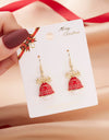 Fashion Green Red Color Star Ball Christmas Earring Women