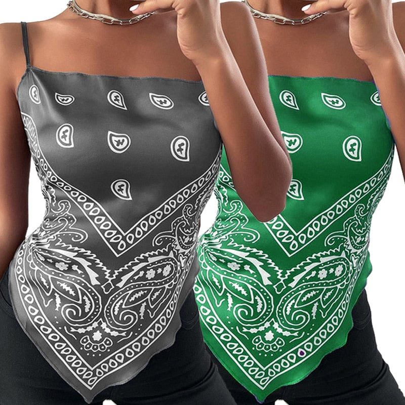 Square Neck Backless Bowknot Satin Vest Tank Top