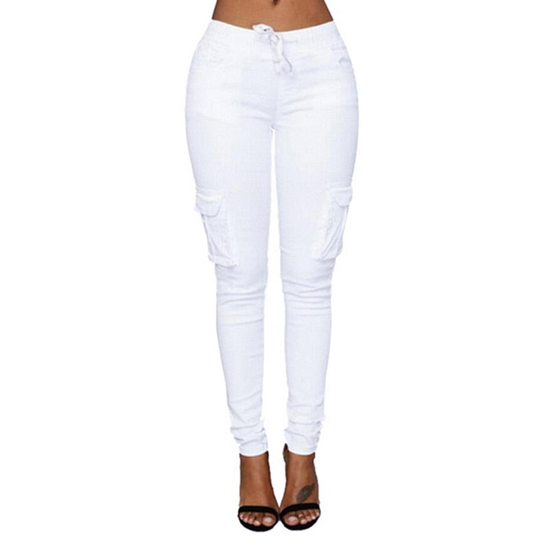 Lace-Up Waist Casual Slim Fit Trousers S-4XL
