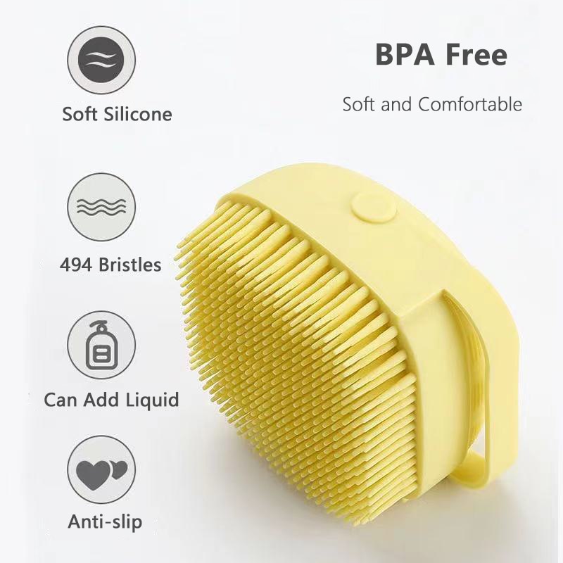 Soft Silicone Pet Bath Shampoo Massage Brush