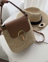 Cross body Shoulder Straw Bag