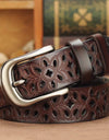 Genuine Leather Pin Buckle Strap