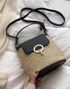 Cross body Shoulder Straw Bag