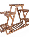 Triangle 6 -Tiered Indoor/Outdoor Wood Plant Stand