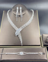 Silver Color Rhinestone Crystal Bridal Jewelry Sets