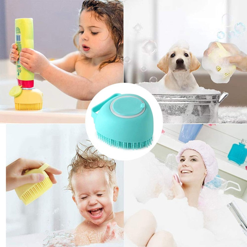 Soft Silicone Pet Bath Shampoo Massage Brush