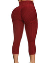 3/4 Textured Yoga Pants