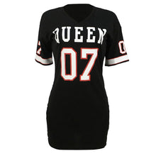 Load image into Gallery viewer, Queen Printed Long T Shirt Mini Dress
