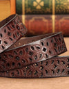 Genuine Leather Pin Buckle Strap