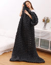 Thick knitted wool blanket