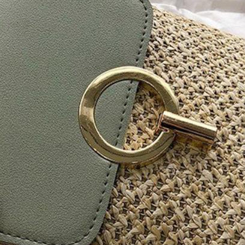 Cross body Shoulder Straw Bag
