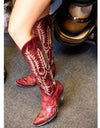 Knee High Boots Mid Med Gladiator Vintage Boots