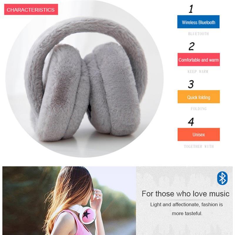 Wireless Bluetooth Fluffy Earmuff Headphone