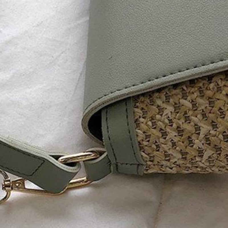 Cross body Shoulder Straw Bag