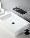 Waterfall Sink Faucet Shelf Basin Water Mixer Black Matte