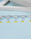 18K White Gold Ring 1ct 2ct 3ct Round