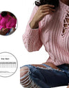 Stylish Oversized Knitted Off-Shoulder Pullover Sweater