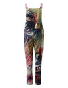 Sleeveless Wide Leg Printed Romper Jumpsuit