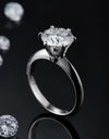 18K White Gold Ring 1ct 2ct 3ct Round