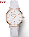 Casual Leather Quartz Women's Wristwatches