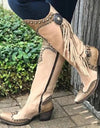 Mid Calf Pu Leather  Cowgirl Retro Boots