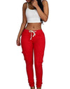Lace-Up Waist Casual Slim Fit Trousers S-4XL
