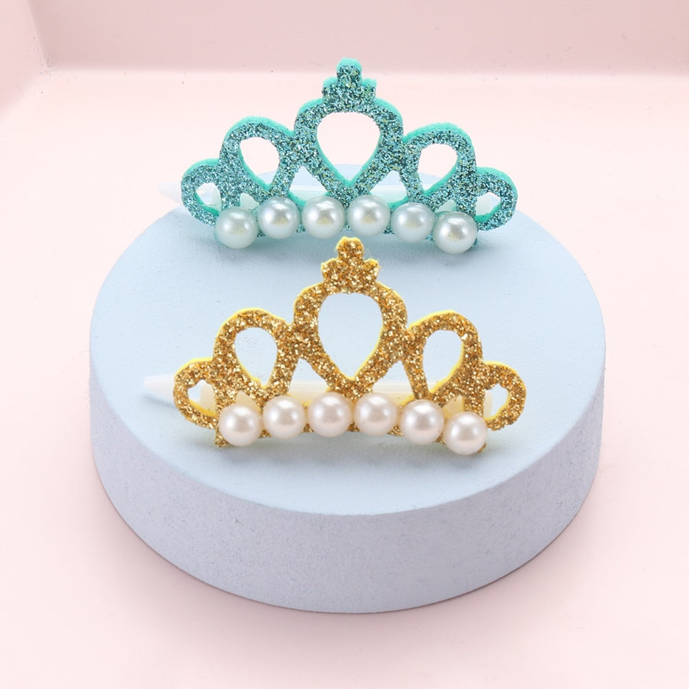 Faux Pearl Crown Headdress