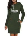 Stranger Things Long Drawstring Hoodie Pullover