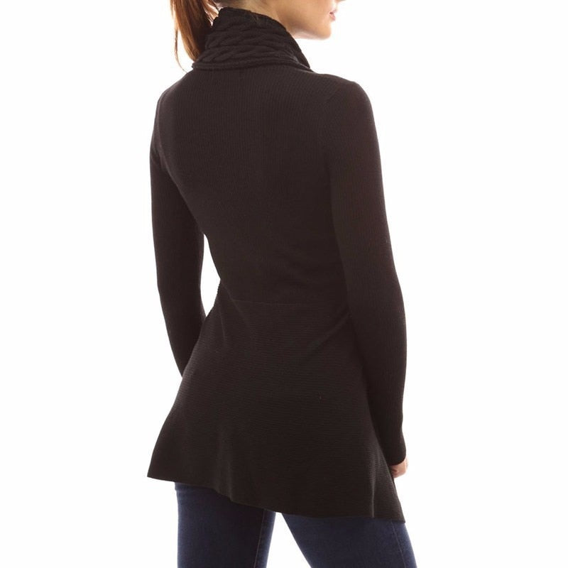 Loose Cardigan Sweater With Belt