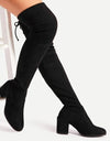 Over The Knee Women Mid Heel Thigh High Boot