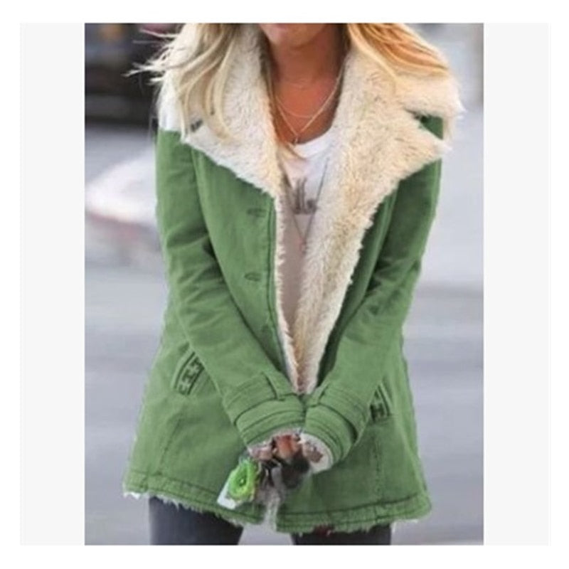Thick Warm Winter Coat With Fur Lining