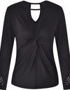 Lace Long Sleeve Casual V-neck