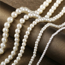 将图片加载到图库查看器，Elegant White Imitation Pearl Choker Necklace
