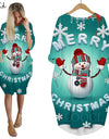 Long Sleeve 3D Print Christmas Dress