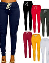 Lace-Up Waist Casual Slim Fit Trousers S-4XL