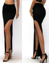 Long  Sexy Open Split High Waist Skirt
