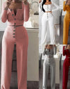 2 Piece Long Sleeve Cardigan Knitted Suit