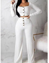 2 Piece Long Sleeve Cardigan Knitted Suit
