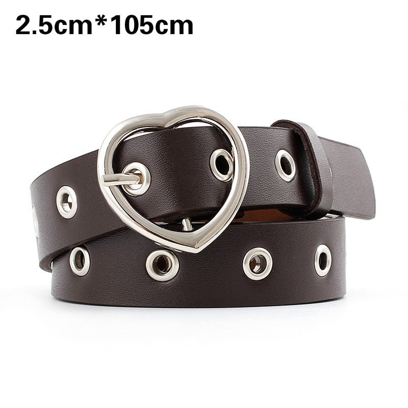 PU Leather Heart Belt